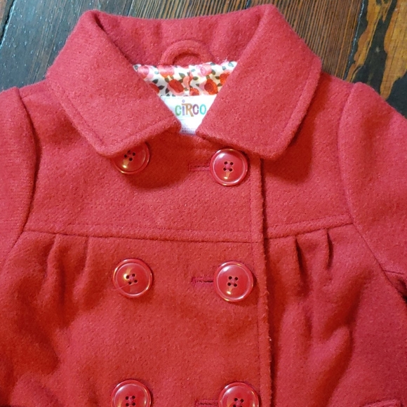 ***SOLD *** Circo Girls Double Breasted Red Coat - Picture 2 of 10